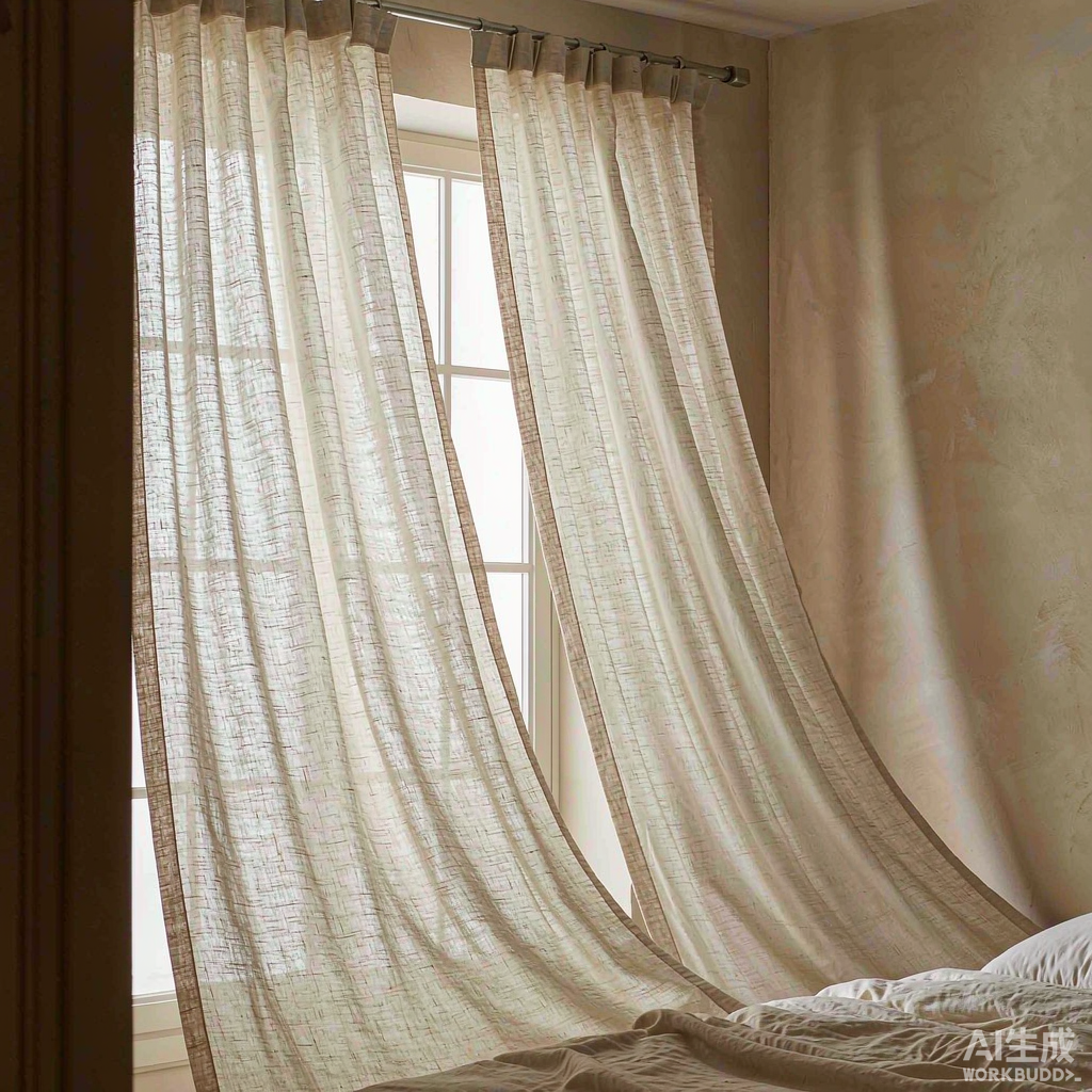 Linen curtains