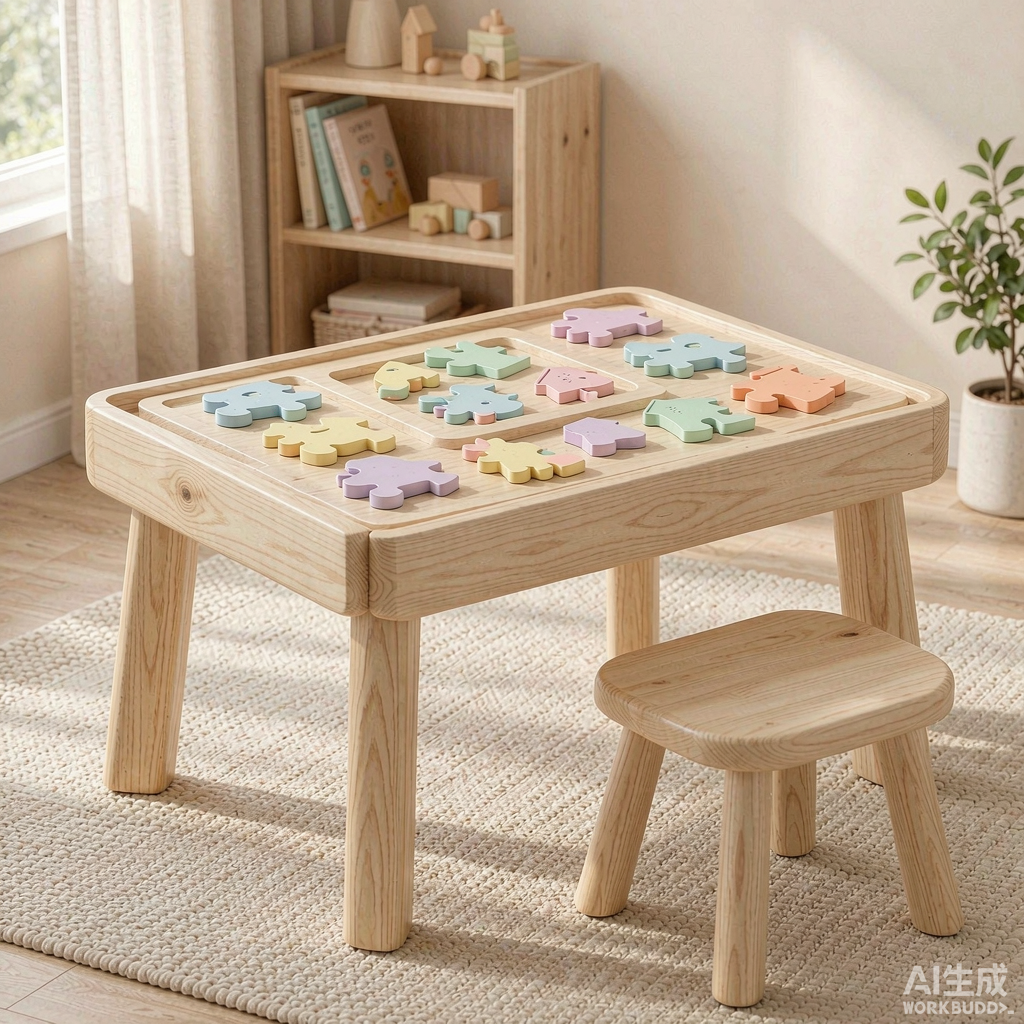 Kids puzzle activity table
